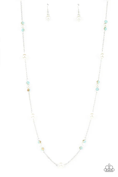 Keep Your Eye on the BALLROOM - Blue Paparazzi Necklace