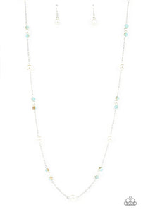 Keep Your Eye on the BALLROOM - Blue Paparazzi Necklace (PZ-4428)