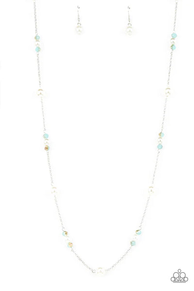 Keep Your Eye on the BALLROOM - Blue Paparazzi Necklace (PZ-4428)