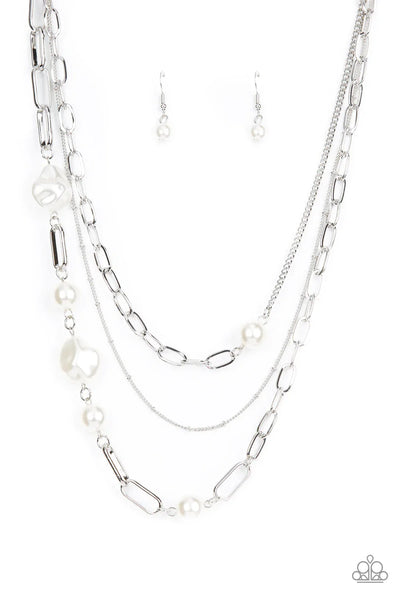 Modern Innovation - white - Paparazzi necklace (PZ-3515)