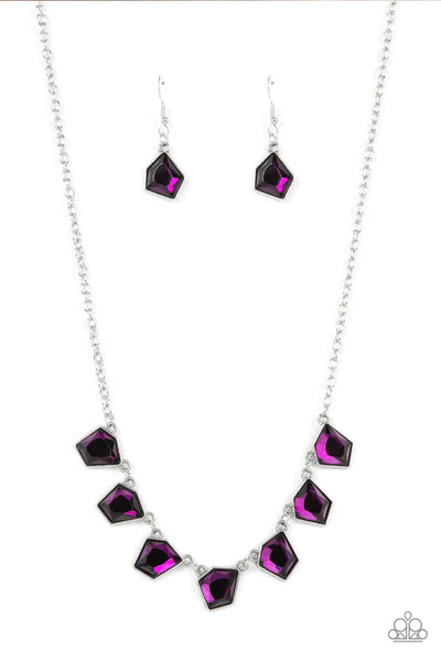 Experimental Edge - Purple Paparazzi Necklace (PZ-5609)