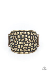 Dotted Decorum - Brass Paparazzi Ring (T76)