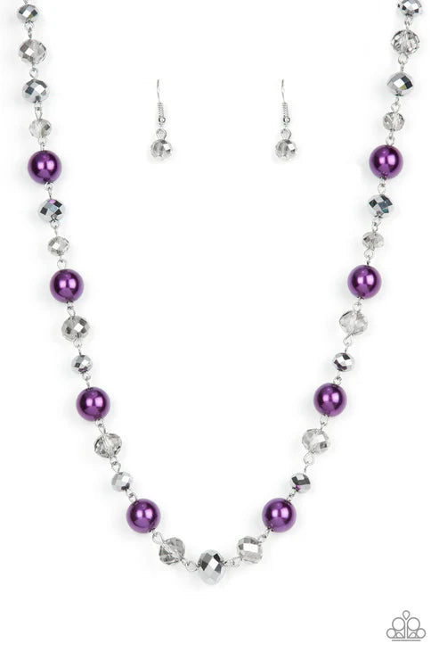 Decked Out Dazzle - Purple Paparazzi Necklace (PZ-102)