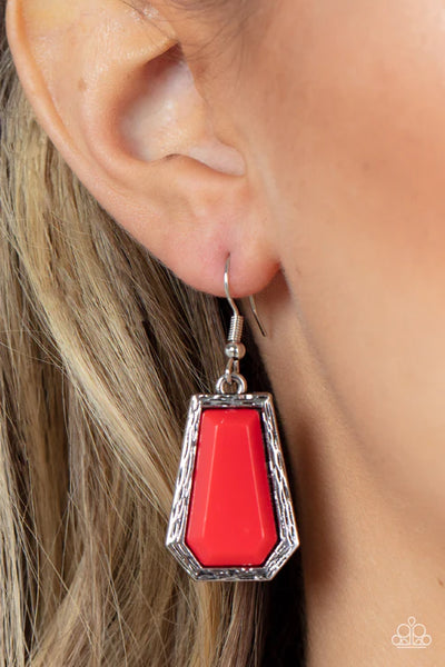 Stellar Heiress - Red Paparazzi Necklace (PZ-5458)