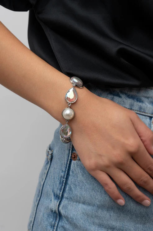Nostalgically Nautical - Silver Paparazzi Bracelet (PZ-5468)