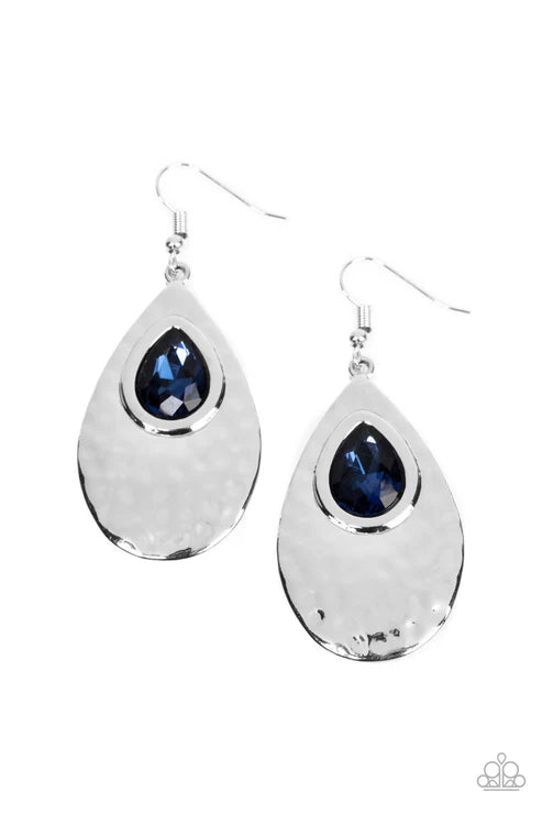 Tranquil Trove - Blue Paparazzi Earrings