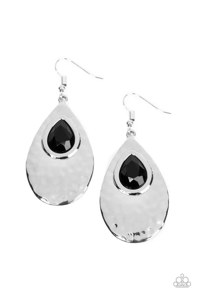 Tranquil Trove - Black Paparazzi Earrings