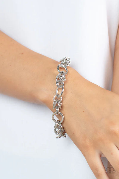 Big City Chic - Silver Paparazzi Bracelet (PZ-5466)