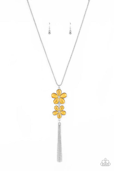 Perennial Powerhouse - Yellow Paparazzi Necklace (PZ-3580)