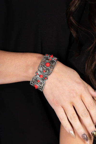 Going, Going, GONDOLA - Red Paparazzi Bracelet (PZ-3936)