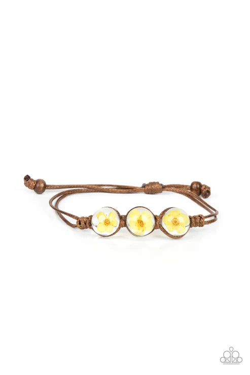 Prairie Persuasion - Yellow  Paparazzi Bracelet (PZ-828)