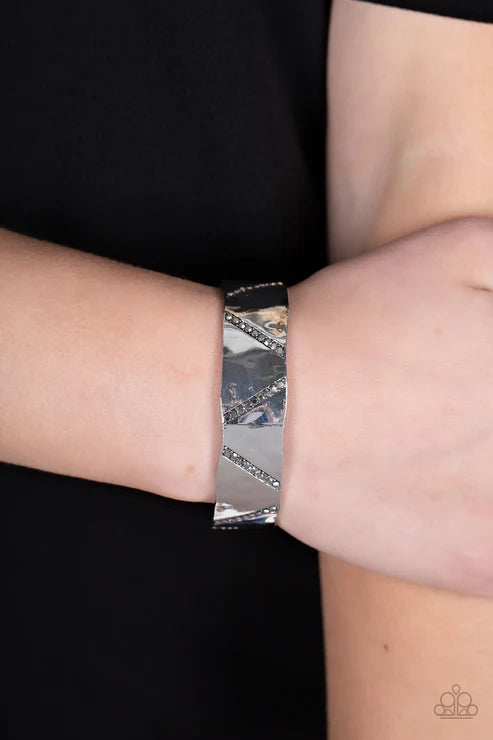 Couture Crusher - Silver Paparazzi Bracelet (PZ-3695)