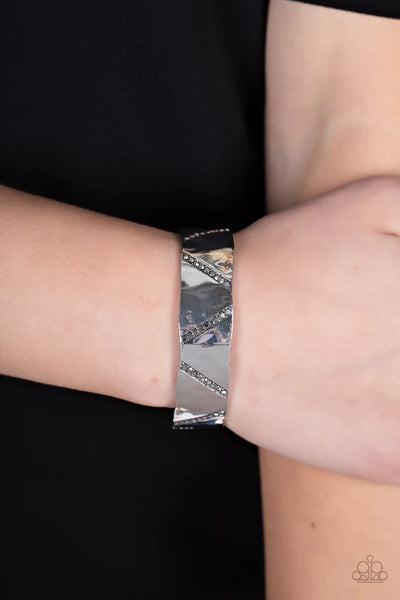 Couture Crusher - Silver Paparazzi Bracelet (PZ-3695)