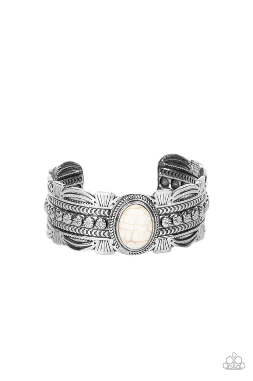 Desert Stroll - White Paparazzi Bracelet