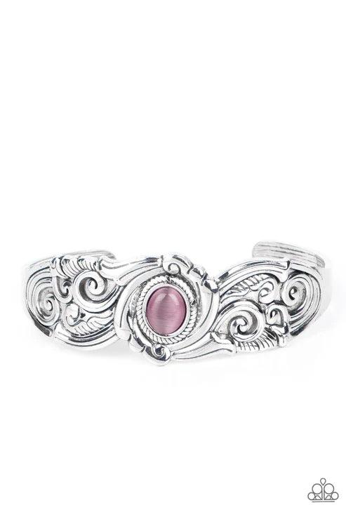 Glowing Enchantment - Purple Paparazzi Bracelet (PZ-5509)