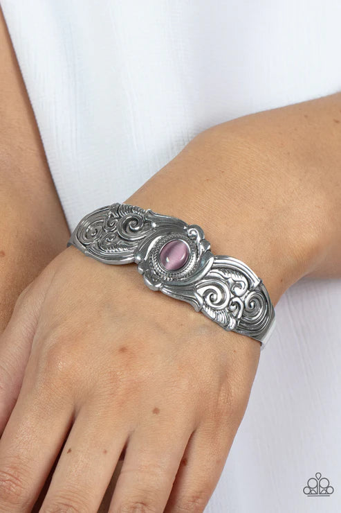 Glowing Enchantment - Purple Paparazzi Bracelet (PZ-5509)