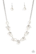 Rolling with the BRUNCHES - White Paparazzi Necklace (PZ-3812)