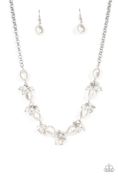 Rolling with the BRUNCHES - White Paparazzi Necklace (PZ-590)