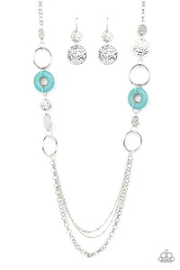 Grounded Glamour - Blue Paparazzi Necklace (PZ-5283)