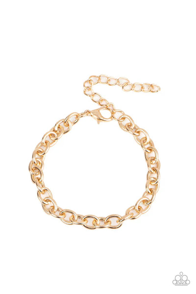 Intrepid Method - Gold Paparazzi Bracelet (PZ-5265)