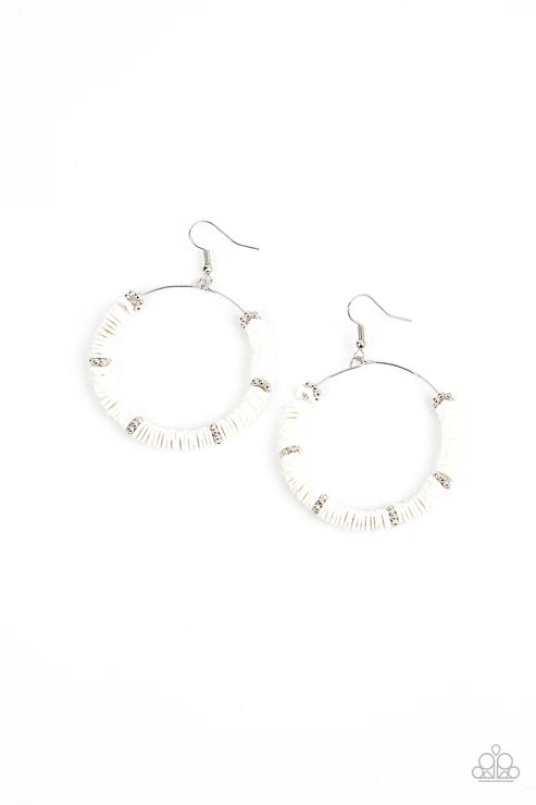 Loudly Layered - White Paparazzi Earrings