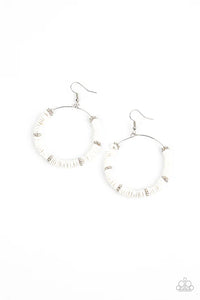 Loudly Layered - White Paparazzi Earrings