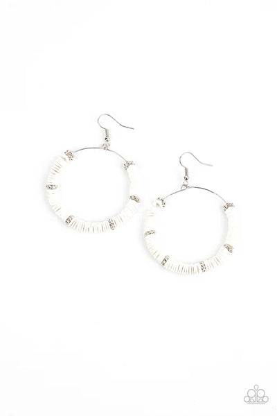 Loudly Layered - White Paparazzi Earrings