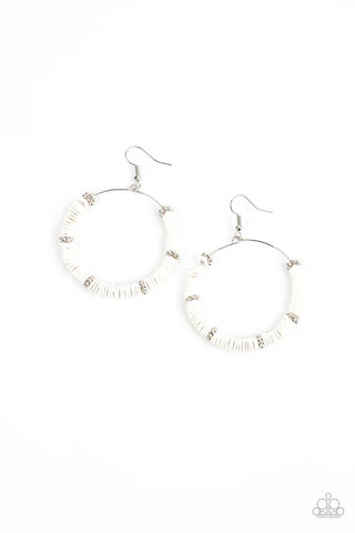 Loudly Layered - White Paparazzi Earrings