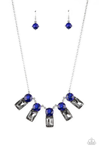 Celestial Royal - Blue Necklace - Paparazzi Accessories (PZ-5296)