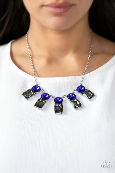 Celestial Royal - Blue Necklace - Paparazzi Accessories (PZ-5296)