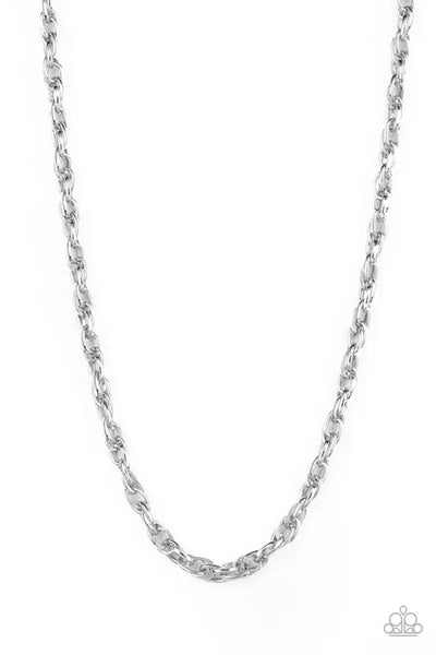 Chopper Hopper - Silver Mens Paparazzi Necklace (PZ-5384)