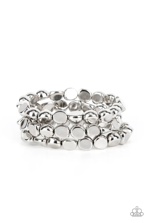 HAUTE Stone - Silver Paparazzi  Bracelet (PZ-5145)