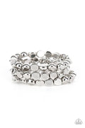 HAUTE Stone - Silver Paparazzi  Bracelet (PZ-5145)