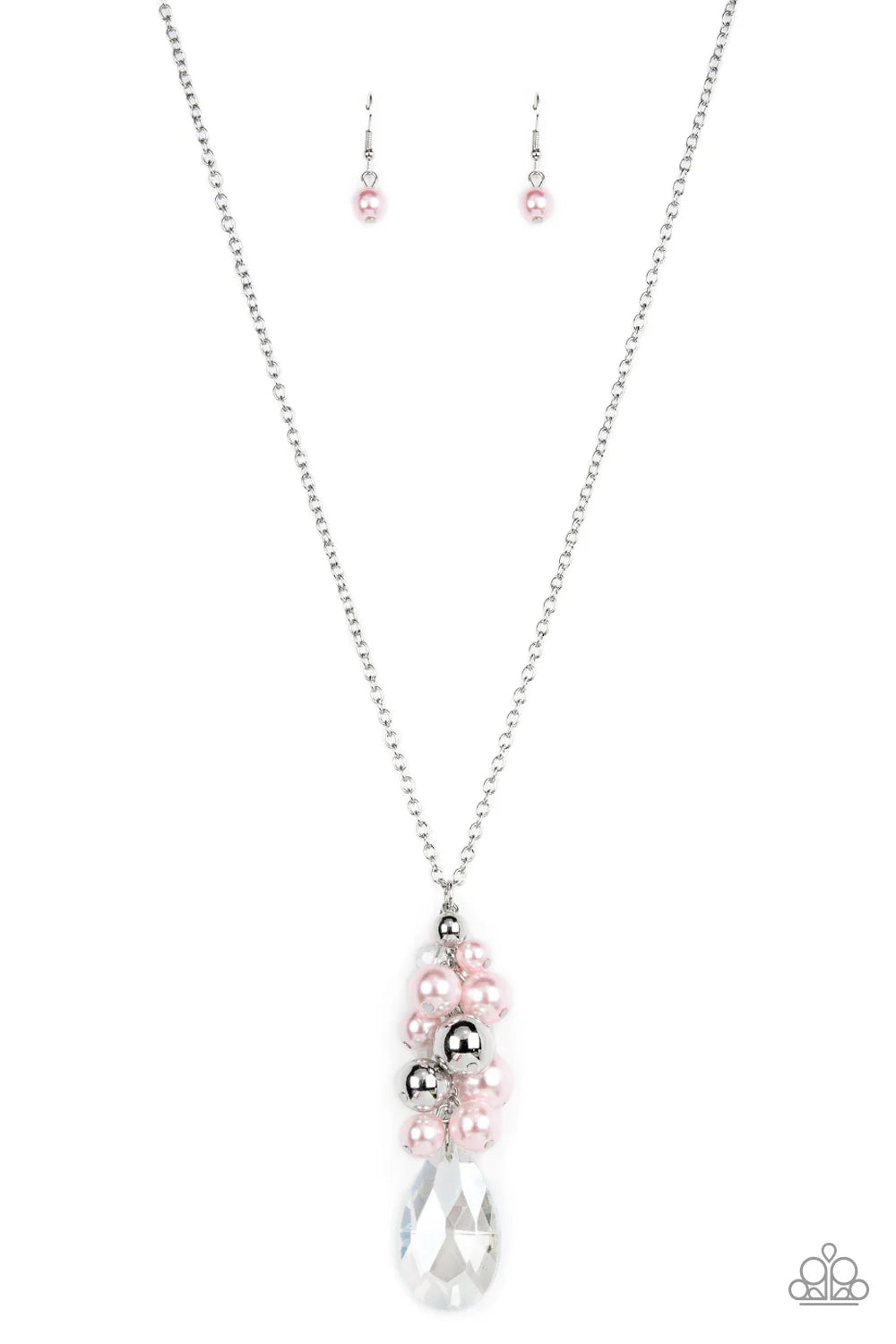 Drip Drop Dazzle - Pink Necklace - Paparazzi Accessories (PZ-205)