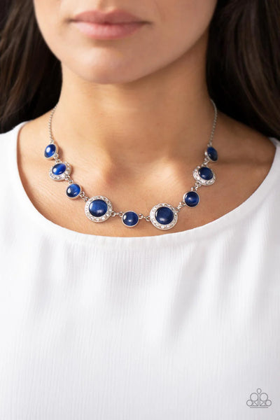 Too Good to BEAM True - Blue Necklace - Paparazzi Accessories (PZ-3469)