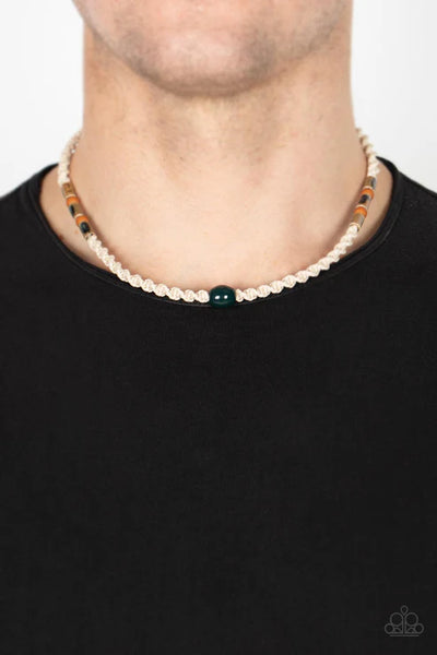 Positively Pacific - Green Paparazzi Men's Necklace (PZ-3724)