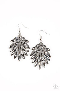 COSMIC-politan - Silver Paparazzi Earrings (PZ-1273)
