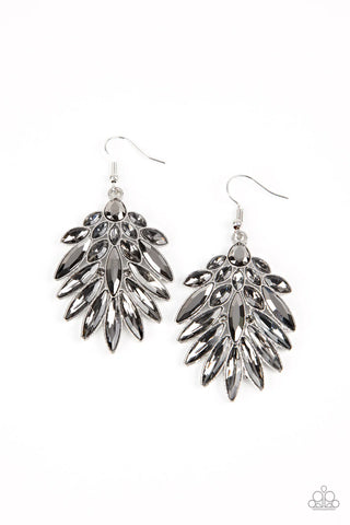 COSMIC-politan - Silver Paparazzi Earrings (PZ-1273)