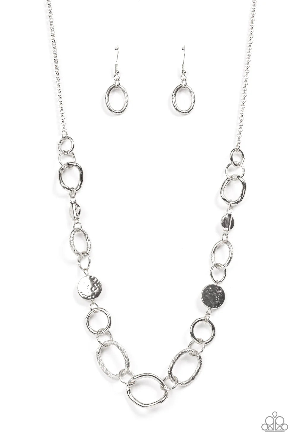 Industrial Intentions - Silver Paparazzi Necklace (PZ-5244)