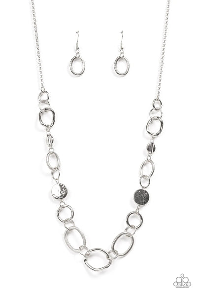 Industrial Intentions - Silver Paparazzi Necklace (PZ-5244)