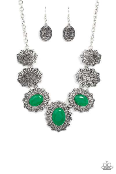 Forever and EVERGLADE - Green Necklace - Paparazzi Accessories