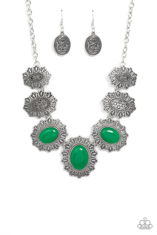 Forever and EVERGLADE - Green Necklace - Paparazzi Accessories (PZ-524)