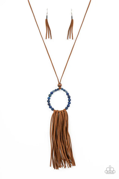 Namaste Mama - Blue Paparazzi Necklace (PZ-3907)