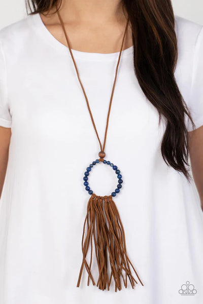 Namaste Mama - Blue Paparazzi Necklace (PZ-3907)