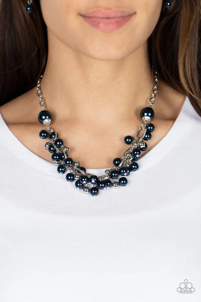 Party Crasher - Blue Paparazzi Necklace (PZ-1066)