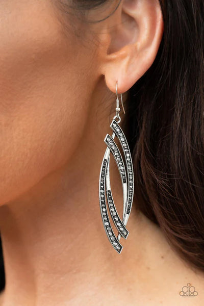 Twinkle for Two - Silver Paparazzi Earrings