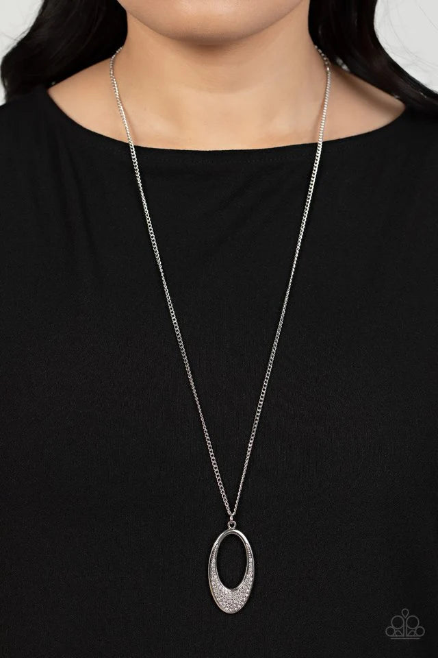 Dip Into Dazzle - White  Paparazzi Necklace (PZ-5517)