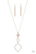 Marrakesh Mystery - Rose Gold Paparazzi Necklace (PZ-5362)