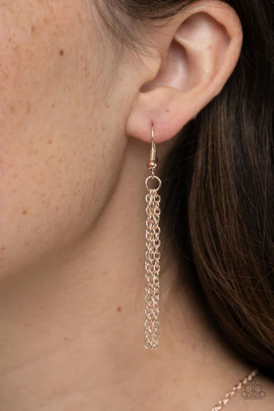 Marrakesh Mystery - Rose Gold Paparazzi Necklace (PZ-5362)