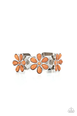 Desert Flower Patch - Brown Paparazzi Bracelet (PZ-5032)